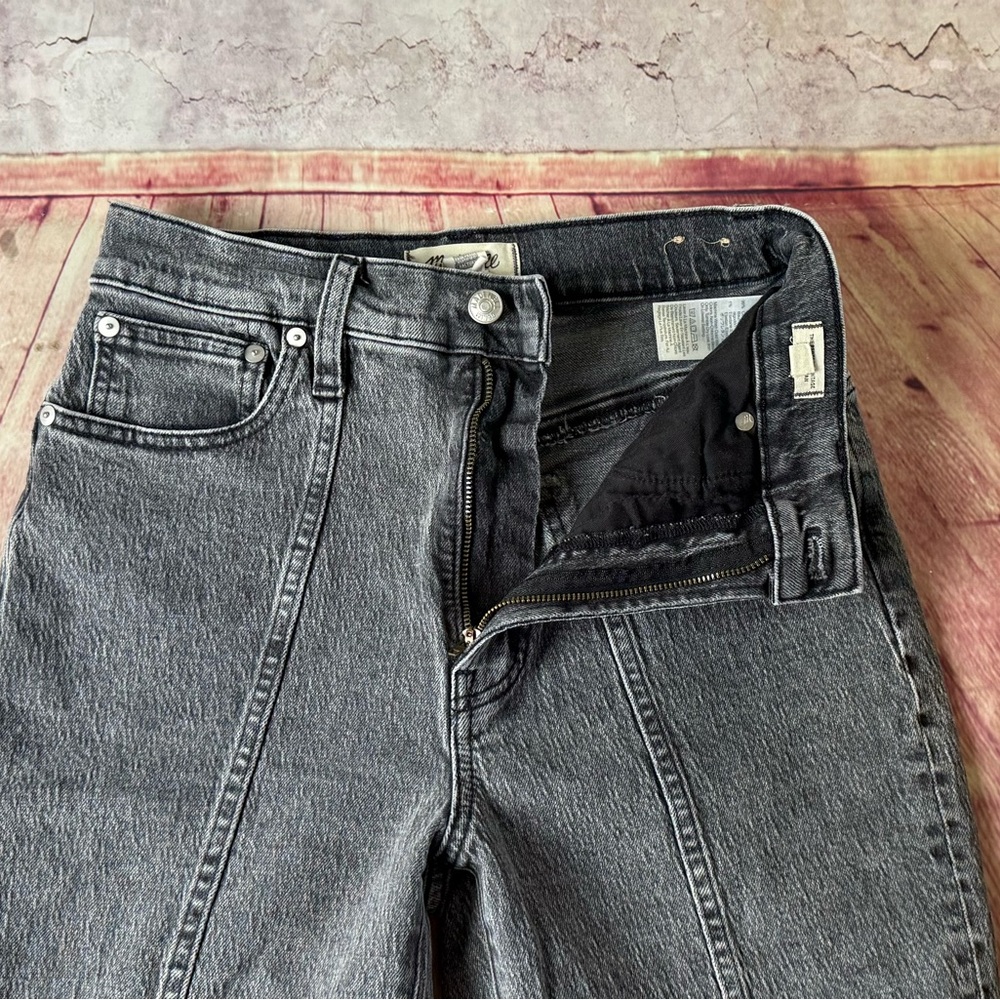 💵Madewell The Perfect Vintage Straight Jean Front Seam in Faded Gray Size 27 - Picture 5 of 13